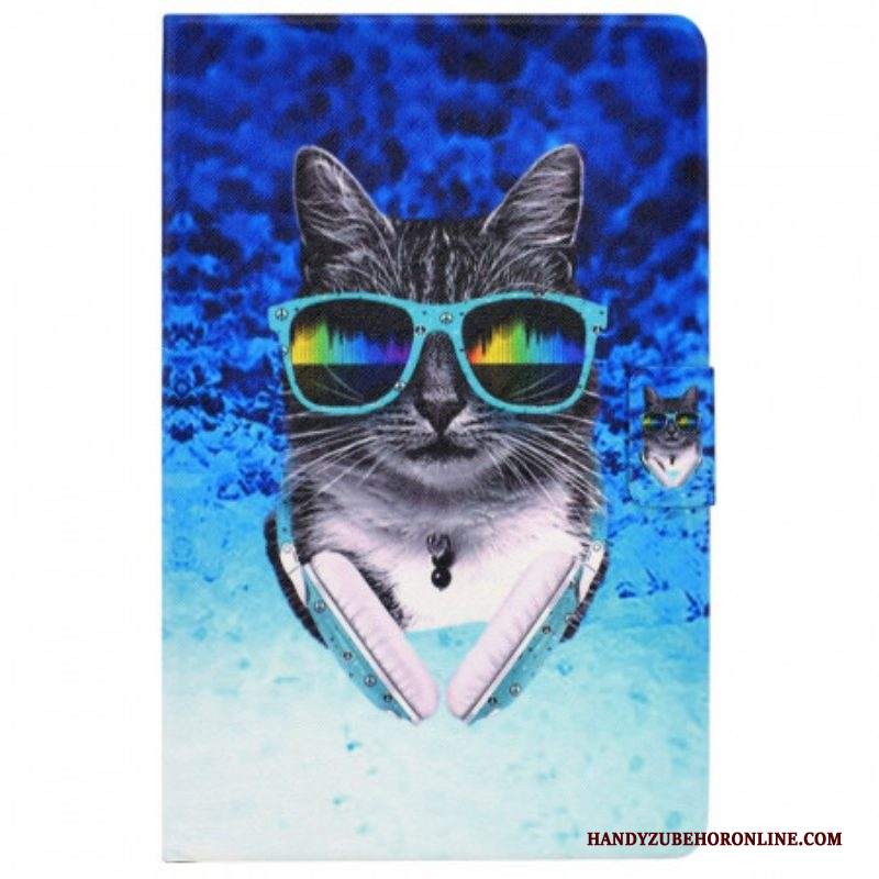 Folio Cover Samsung Galaxy Tab A8 (2021) Gatto Da Discoteca