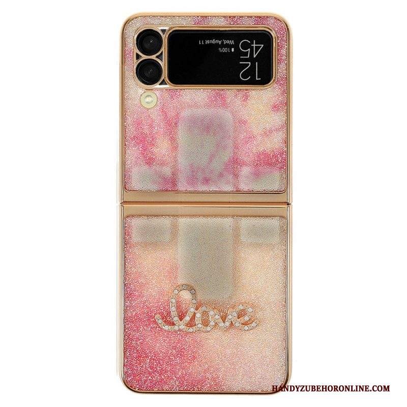 Folio Cover Samsung Galaxy Z Flip 3 5G Custodia in pelle Amore