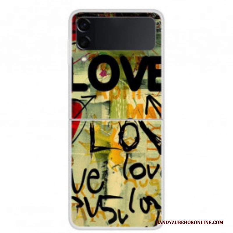 Folio Cover Samsung Galaxy Z Flip 3 5G Custodia in pelle Amore E Amore