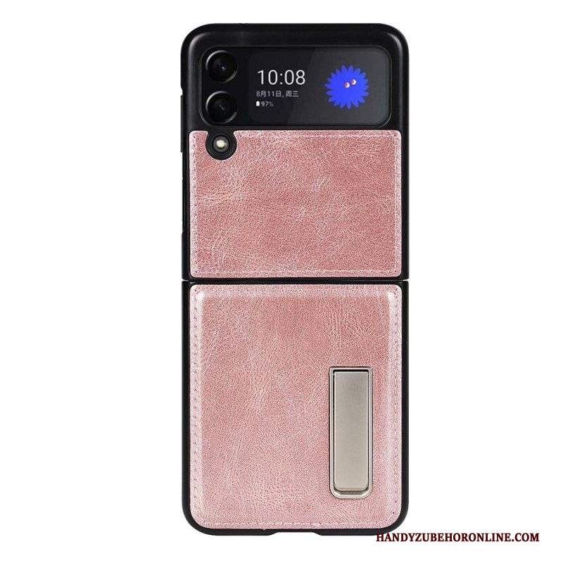 Folio Cover Samsung Galaxy Z Flip 3 5G Custodia in pelle Supporto In Pelle Stile