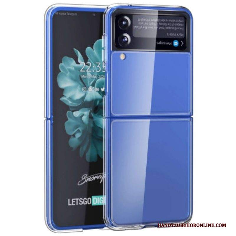 Folio Cover Samsung Galaxy Z Flip 4 Custodia in pelle Cristallo