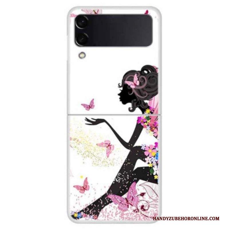 Folio Cover Samsung Galaxy Z Flip 4 Custodia in pelle Fata Dei Fiori