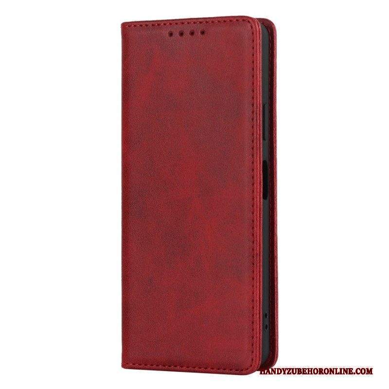 Folio Cover Sony Xperia 10 IV Custodia in pelle Disegno Classico