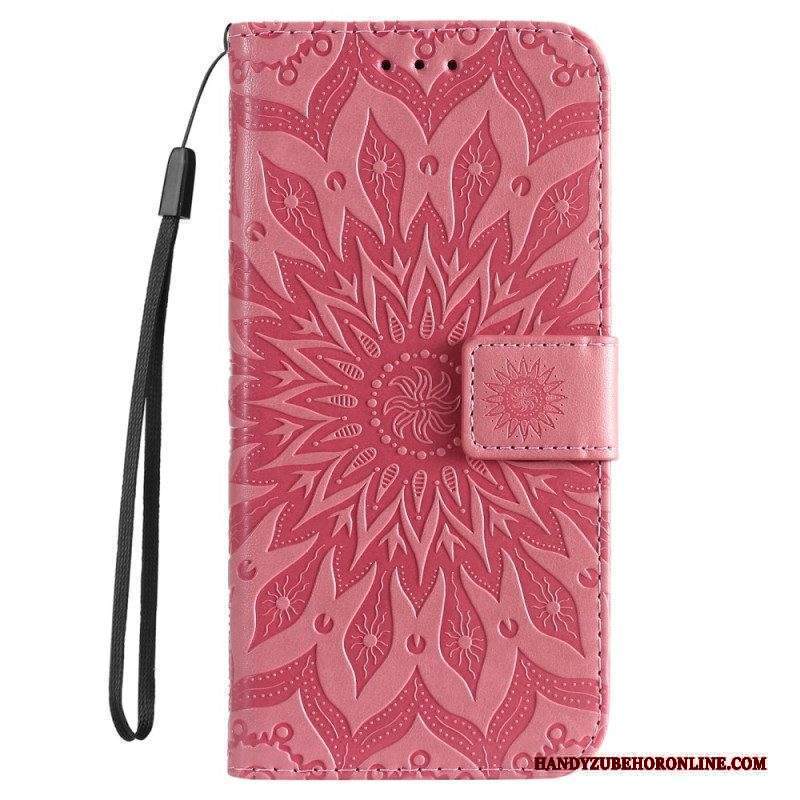 Folio Cover Sony Xperia 5 IV Mandala Sole Con Cordino