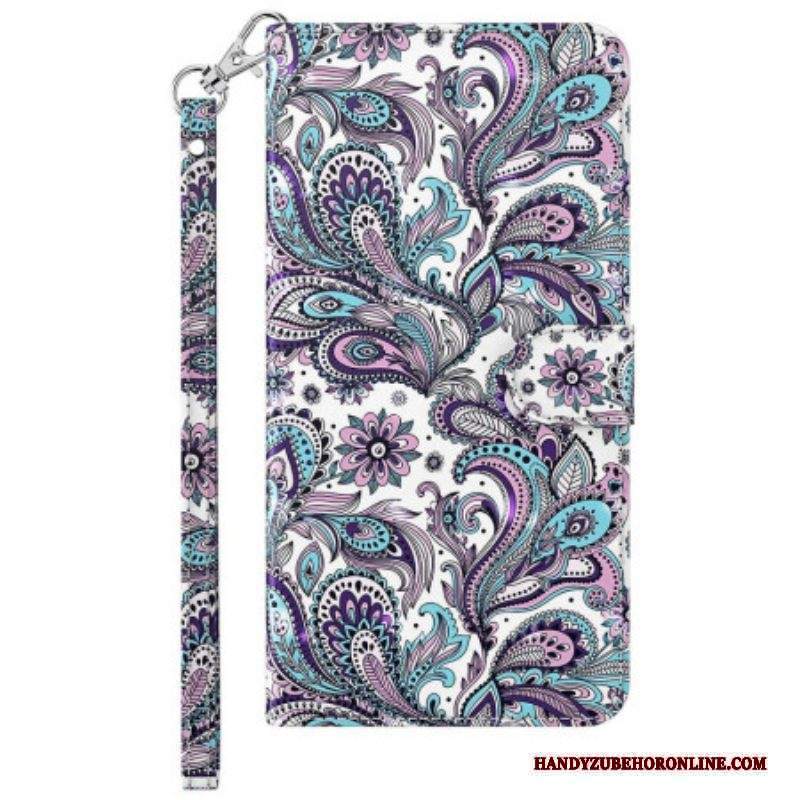 Folio Cover Sony Xperia 5 IV Motivo Paisley Con Spalline