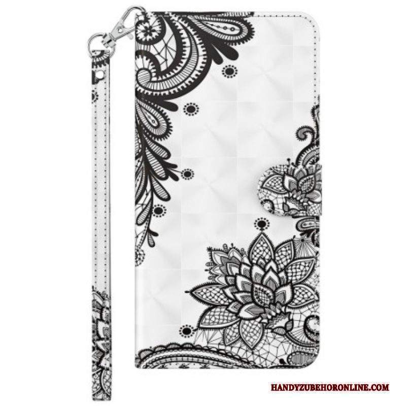 Folio Cover Sony Xperia 5 IV Pizzo Con Spalline