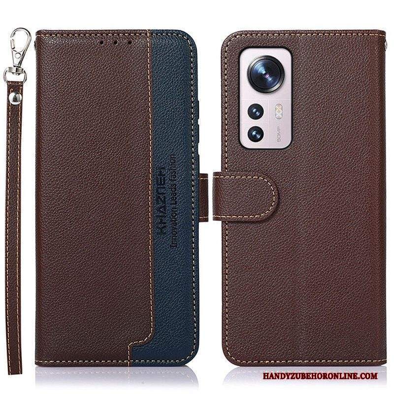 Folio Cover Xiaomi 12 Pro Lychee Style Rfid Khazneh