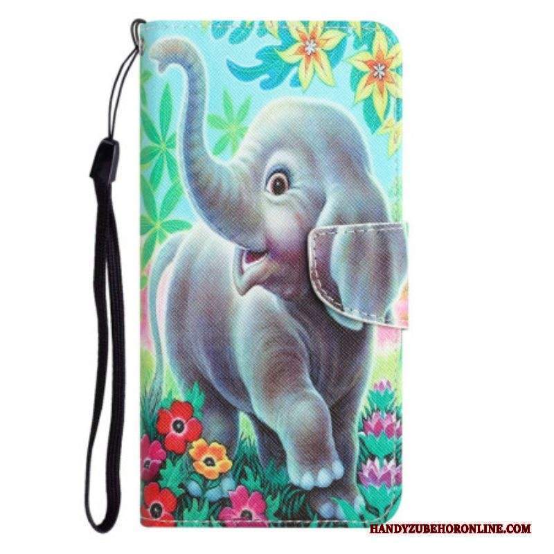 Folio Cover Xiaomi 12T / 12T Pro Non Toccarmi Elefante Con Cinturino