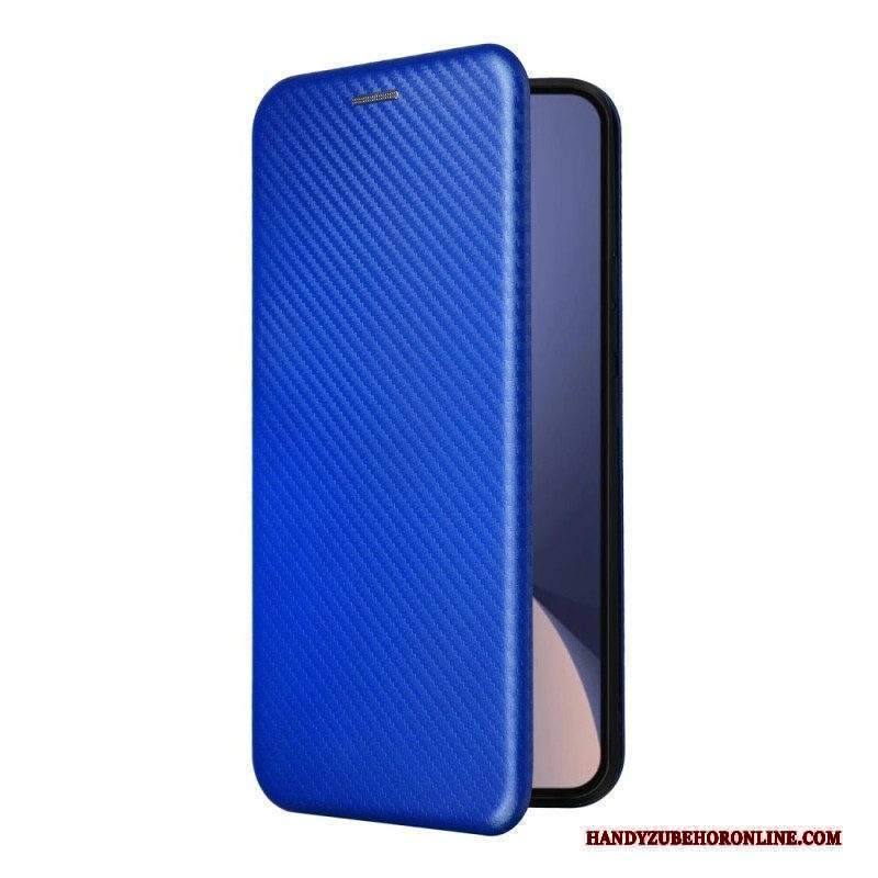 Folio Cover Xiaomi 13 Pro Custodia in pelle Fibra Di Carbonio