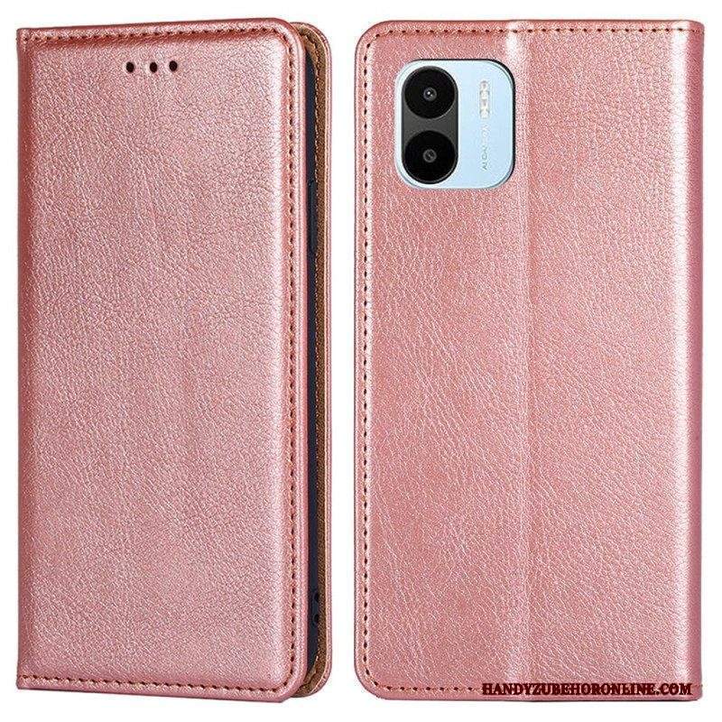 Folio Cover Xiaomi Redmi A1 Custodia in pelle Cuciture In Ecopelle