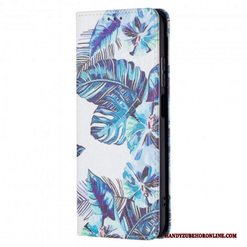 Folio Cover Xiaomi Redmi Note 10 / 10S Custodia in pelle Foglie