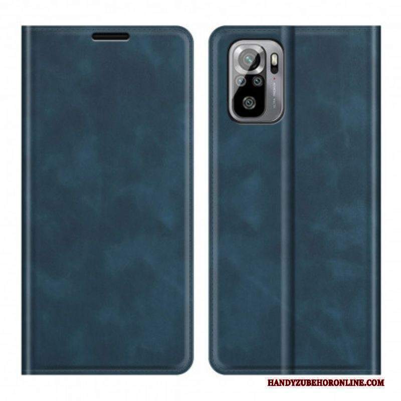 Folio Cover Xiaomi Redmi Note 10 / 10S Custodia in pelle Tocco Di Pelle