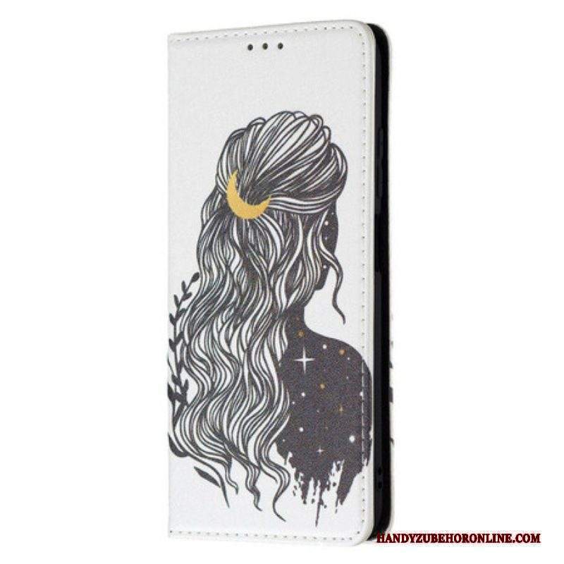 Folio Cover Xiaomi Redmi Note 10 5G Custodia in pelle Bei Capelli