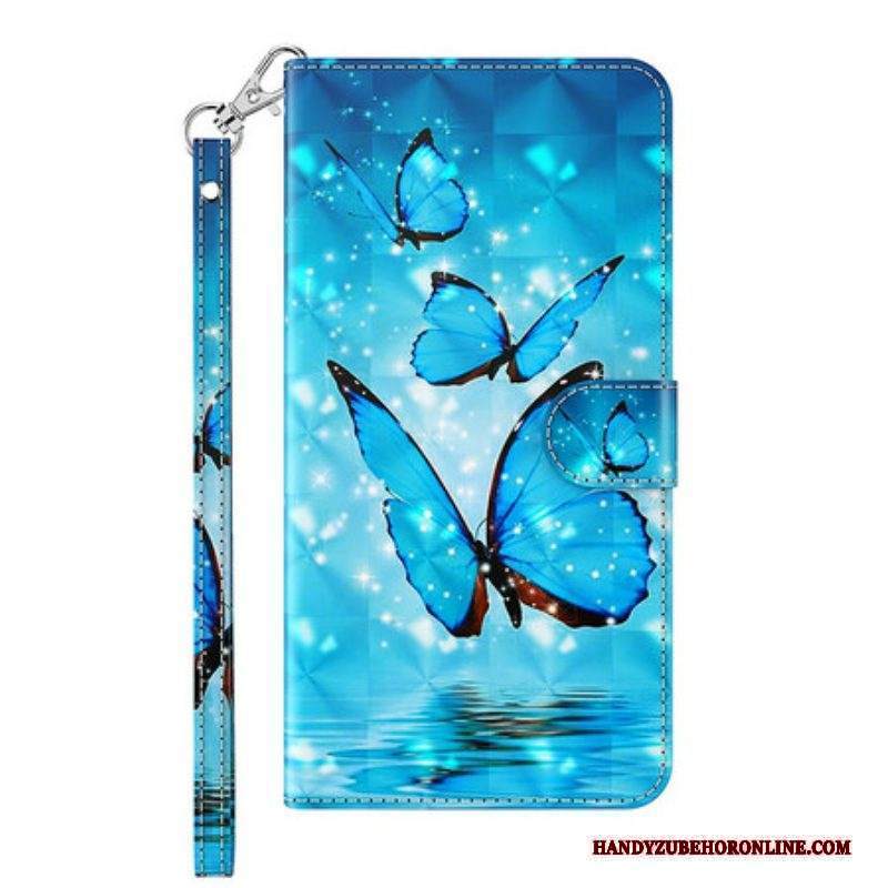 Folio Cover Xiaomi Redmi Note 10 5G Farfalle Blu