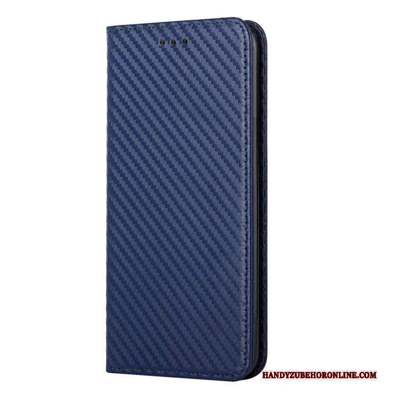 Folio Cover Xiaomi Redmi Note 10 Pro Custodia in pelle Cinturino In Fibra Di Carbonio