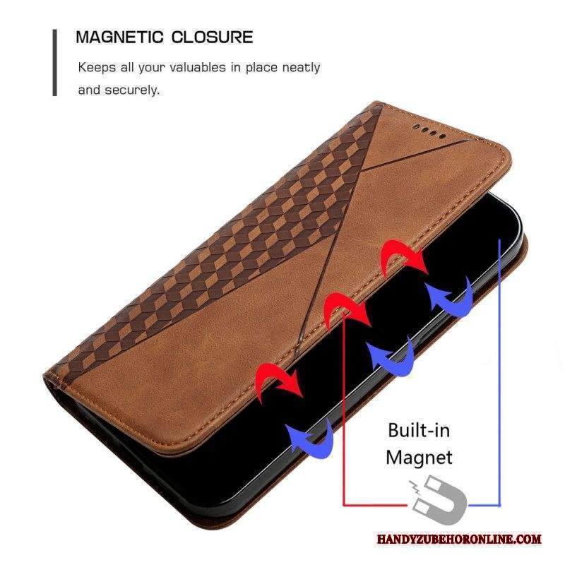 Folio Cover Xiaomi Redmi Note 10 Pro Custodia in pelle Geo Effetto Pelle