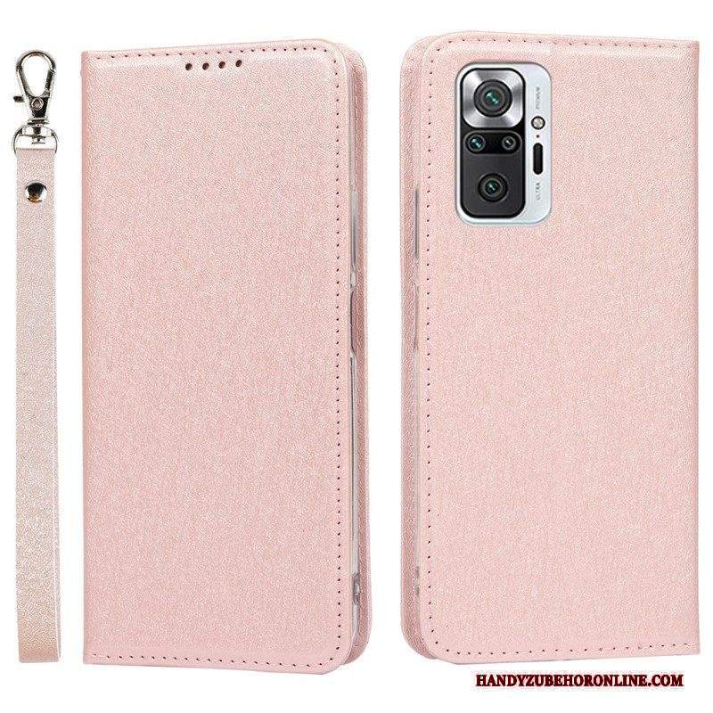 Folio Cover Xiaomi Redmi Note 10 Pro Custodia in pelle Stile In Morbida Pelle Con Cinturino