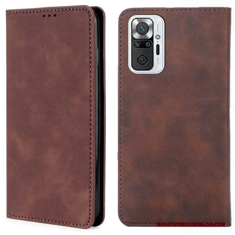 Folio Cover Xiaomi Redmi Note 10 Pro Custodia in pelle Tocco Di Pelle Classico