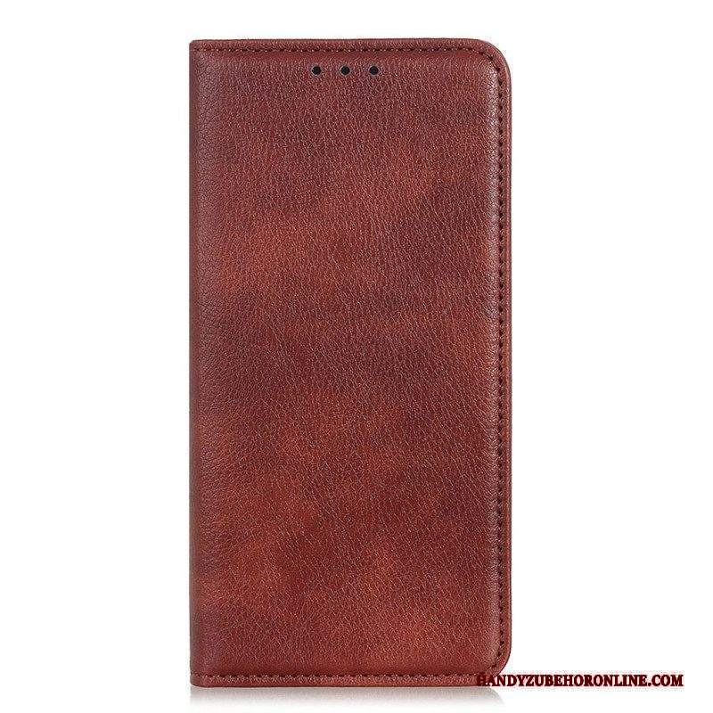 Folio Cover Xiaomi Redmi Note 11 / 11S Custodia in pelle Trama Di Cuoio Spaccato Di Litchi