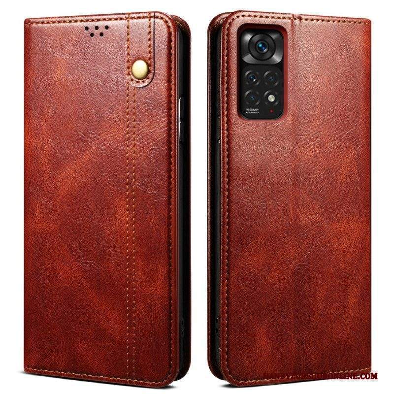 Folio Cover Xiaomi Redmi Note 11 Pro / 11 Pro 5G Custodia in pelle Ecopelle Cerata