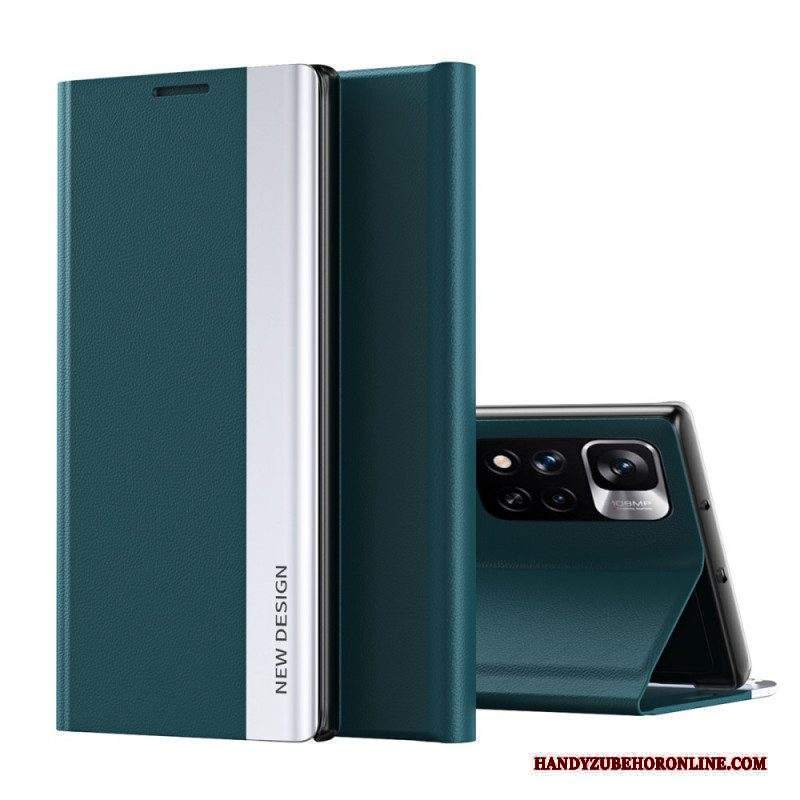 Folio Cover Xiaomi Redmi Note 11 Pro Plus 5G Custodia in pelle Nuovo Design In Ecopelle