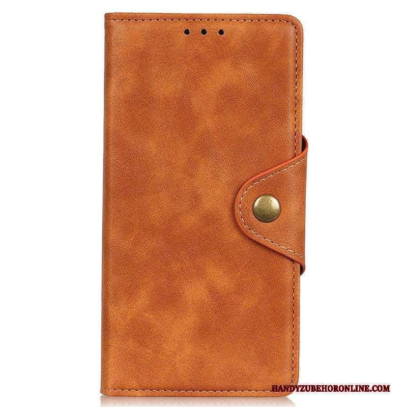 Folio Cover Xiaomi Redmi Note 12 4G Bottone Magnetico In Ecopelle