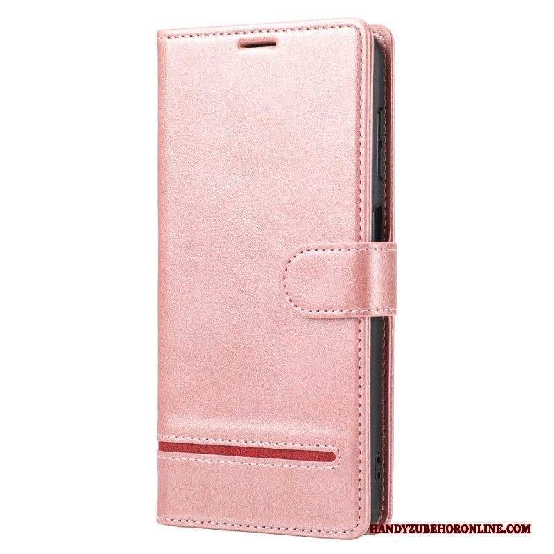 Folio Cover Xiaomi Redmi Note 12 5G Linea Effetto Pelle