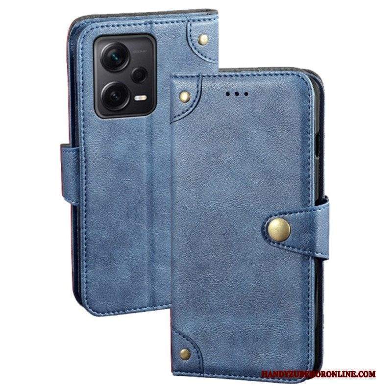 Folio Cover Xiaomi Redmi Note 12 Pro Plus Bottone Magnetico