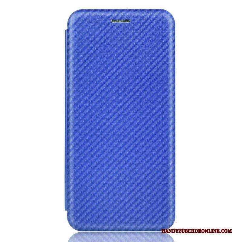 Folio Cover iPhone 13 Mini Custodia in pelle Fibra Di Carbonio