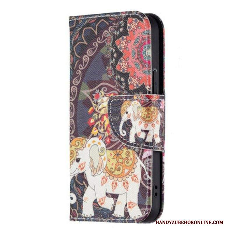 Folio Cover iPhone 13 Mini Elefante Indiano