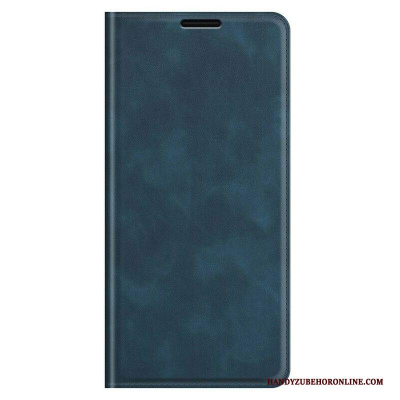 Folio Cover iPhone 13 Pro Custodia in pelle Effetto Pelle Morbida Seta