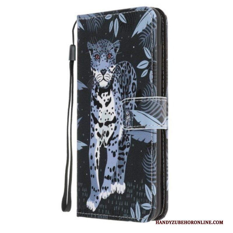 Folio Cover iPhone 13 Pro Leopardo Con Spalline