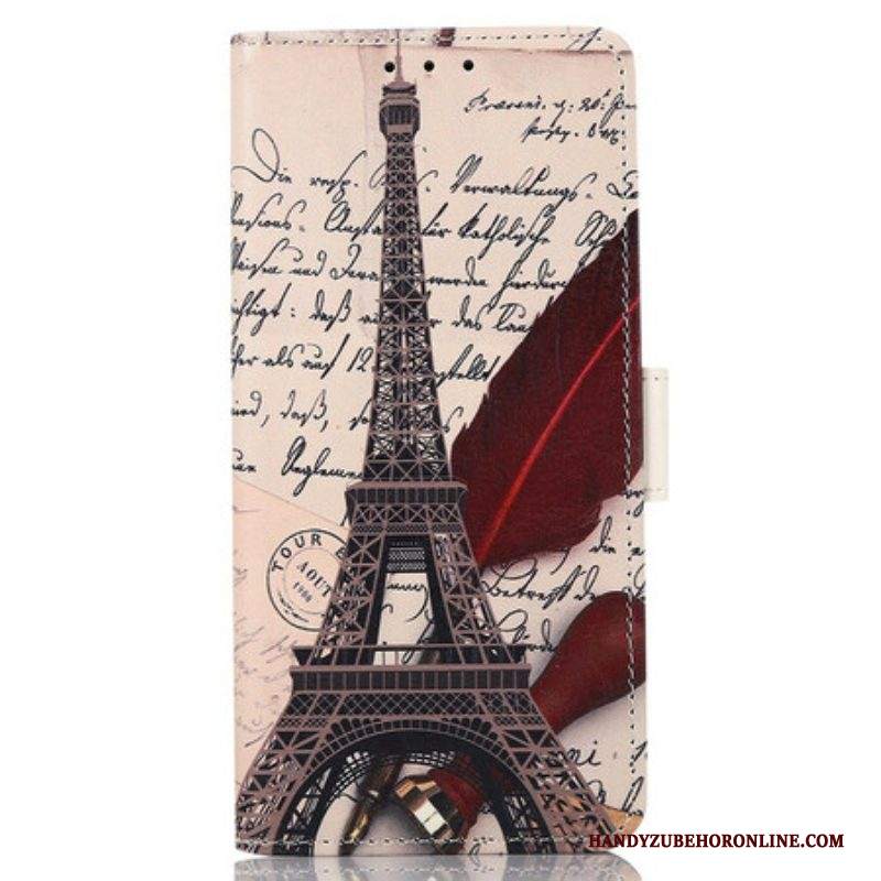 Folio Cover iPhone 13 Pro Max Torre Eiffel Del Poeta