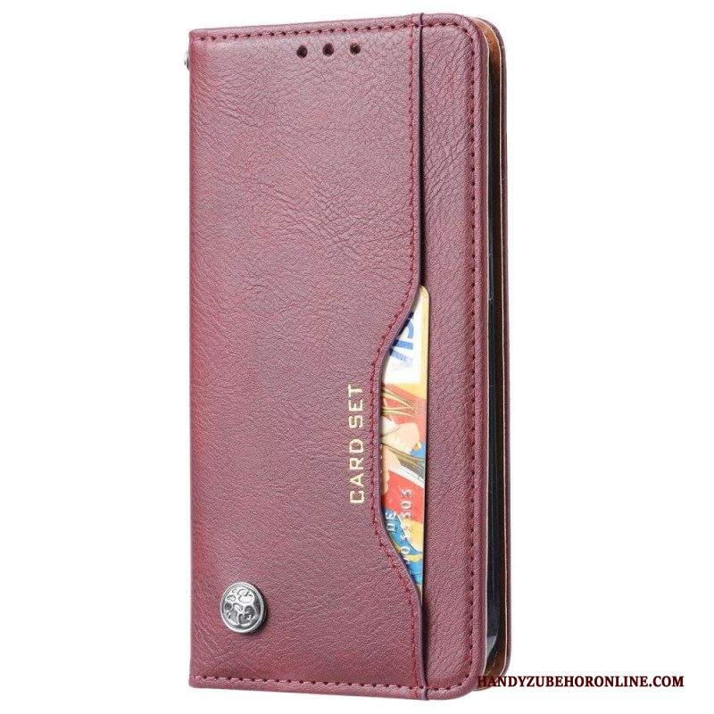 Folio Cover iPhone 14 Custodia in pelle Portacarte In Ecopelle