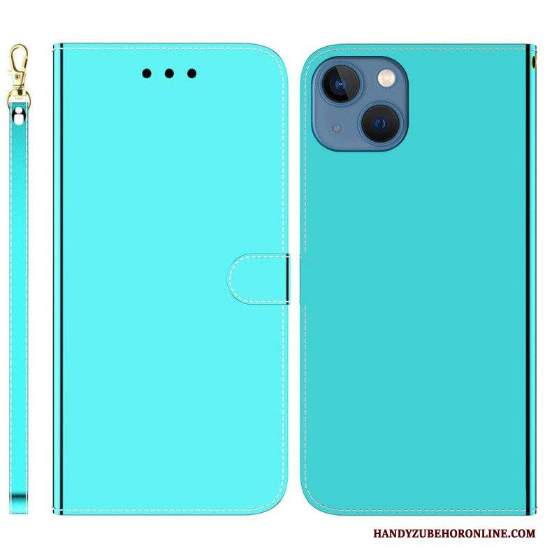 Folio Cover iPhone 14 Plus Copri Specchietto In Ecopelle