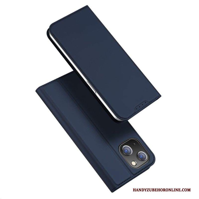 Folio Cover iPhone 15 Custodia in pelle Serie Skin-pro Dux Ducis