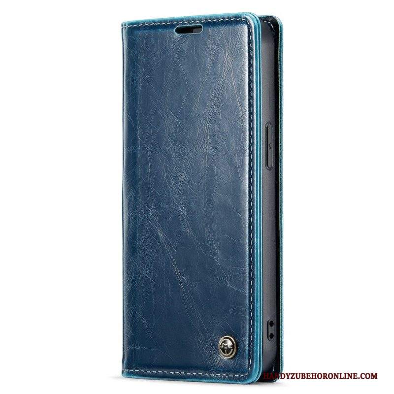 Folio Cover iPhone 15 Plus Custodia in pelle Caseme Similpelle Cerata