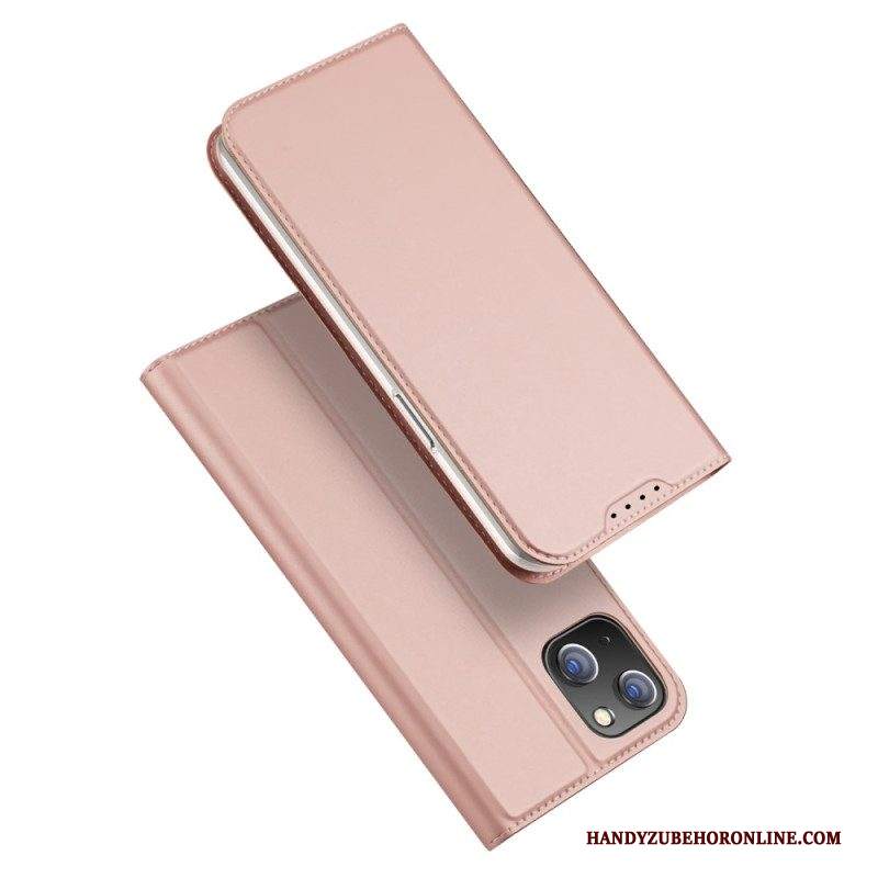 Folio Cover iPhone 15 Plus Custodia in pelle Serie Skin-pro Dux Ducis